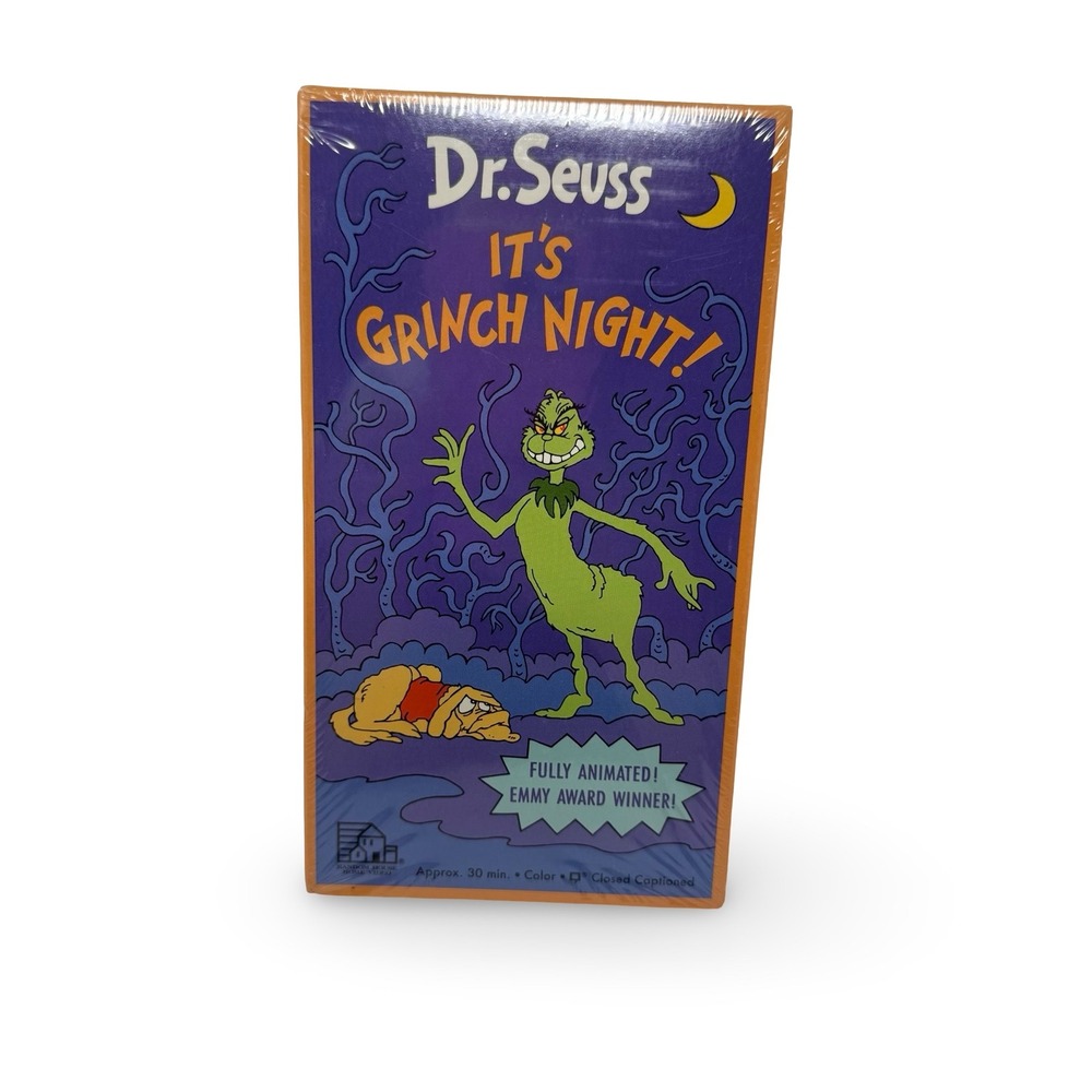 Dr Seuss It's Grinch Night! VHS Vintage Sealed VHS 1977 Color Closed Caption